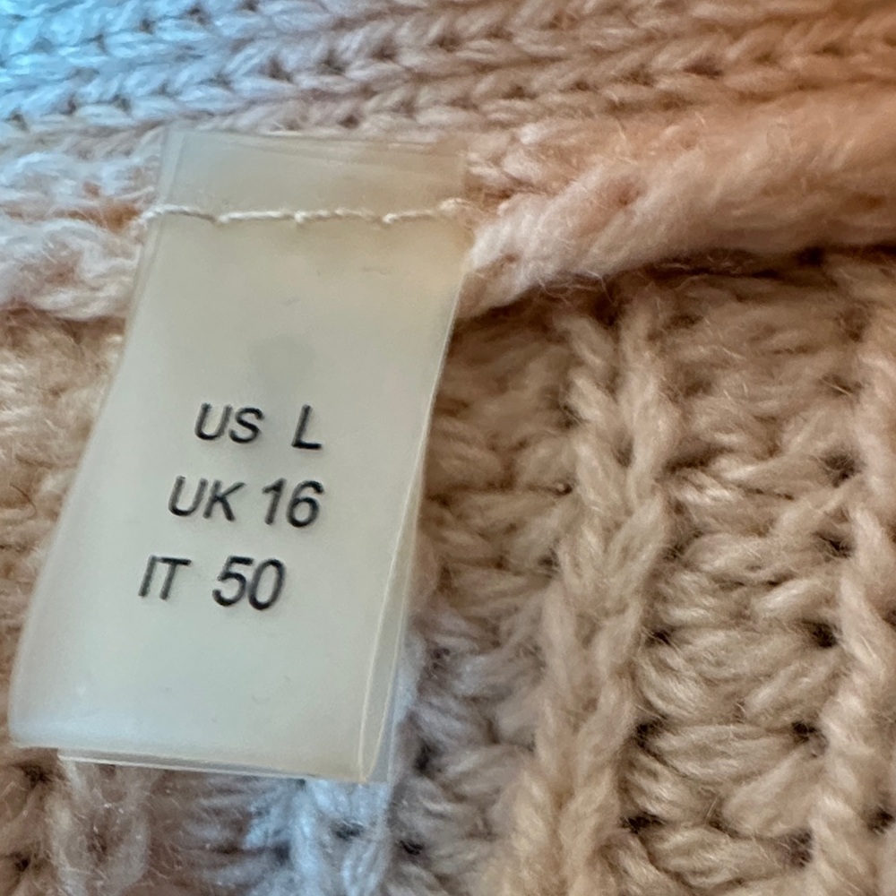 Ellie Tahari 100% Cashmere Long Cable Knit Cardigan Sweater Luxury Neutral - Picture 5 of 13